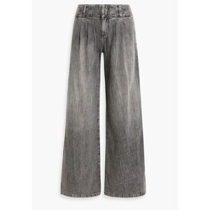 Alice + Olivia Anders Low Rise Faded Wide Leg Jeans